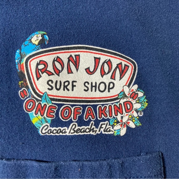 Ron Jon Surf Shop Men’s 2XL Shirt Navy Sunset Parrot Cocoa Beach Classic Logo - Picture 4 of 15